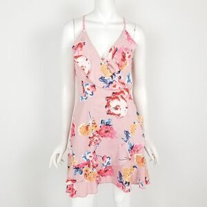 NWT Francesca's Miami Pink Floral Dress Small